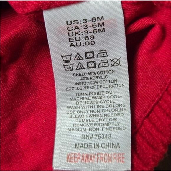 Tahari Baby Red Crochet Knitted Dress Lace Trim Beanie Hat Velvet Bow Infant Cap - Picture 6 of 10